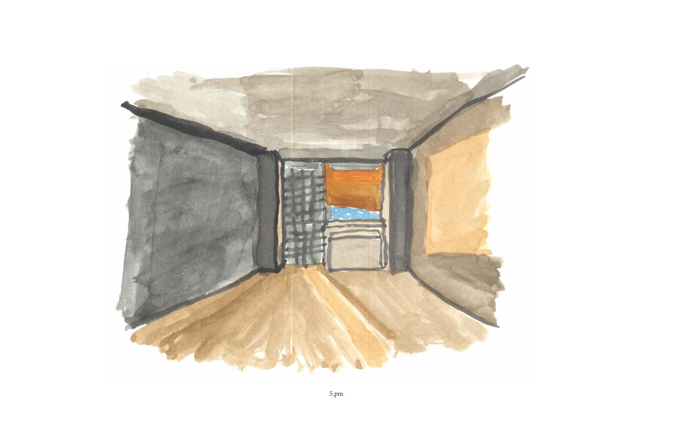 Sequential watercolor atmosphere studies
