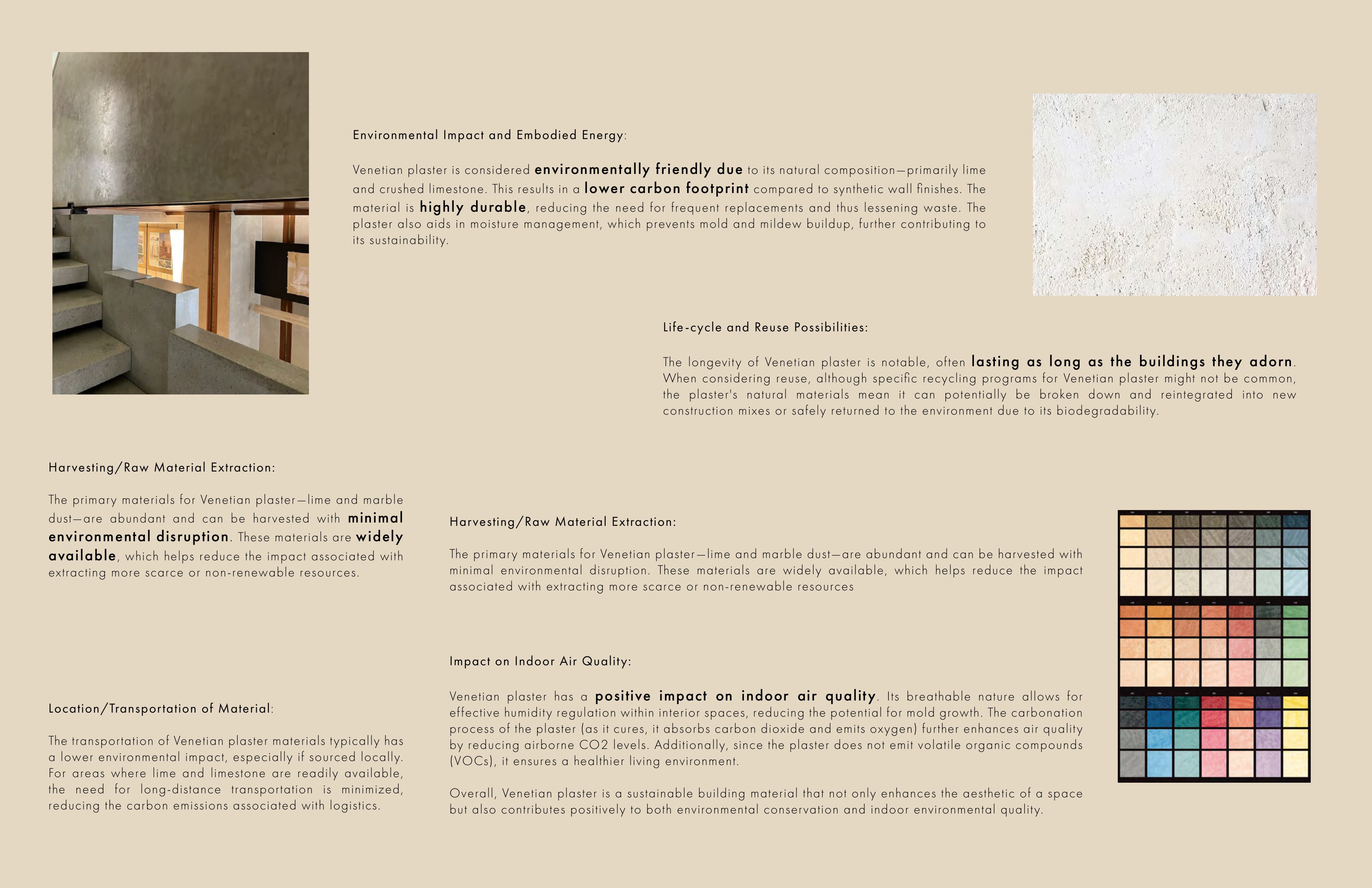 Environmental and embodied impact study