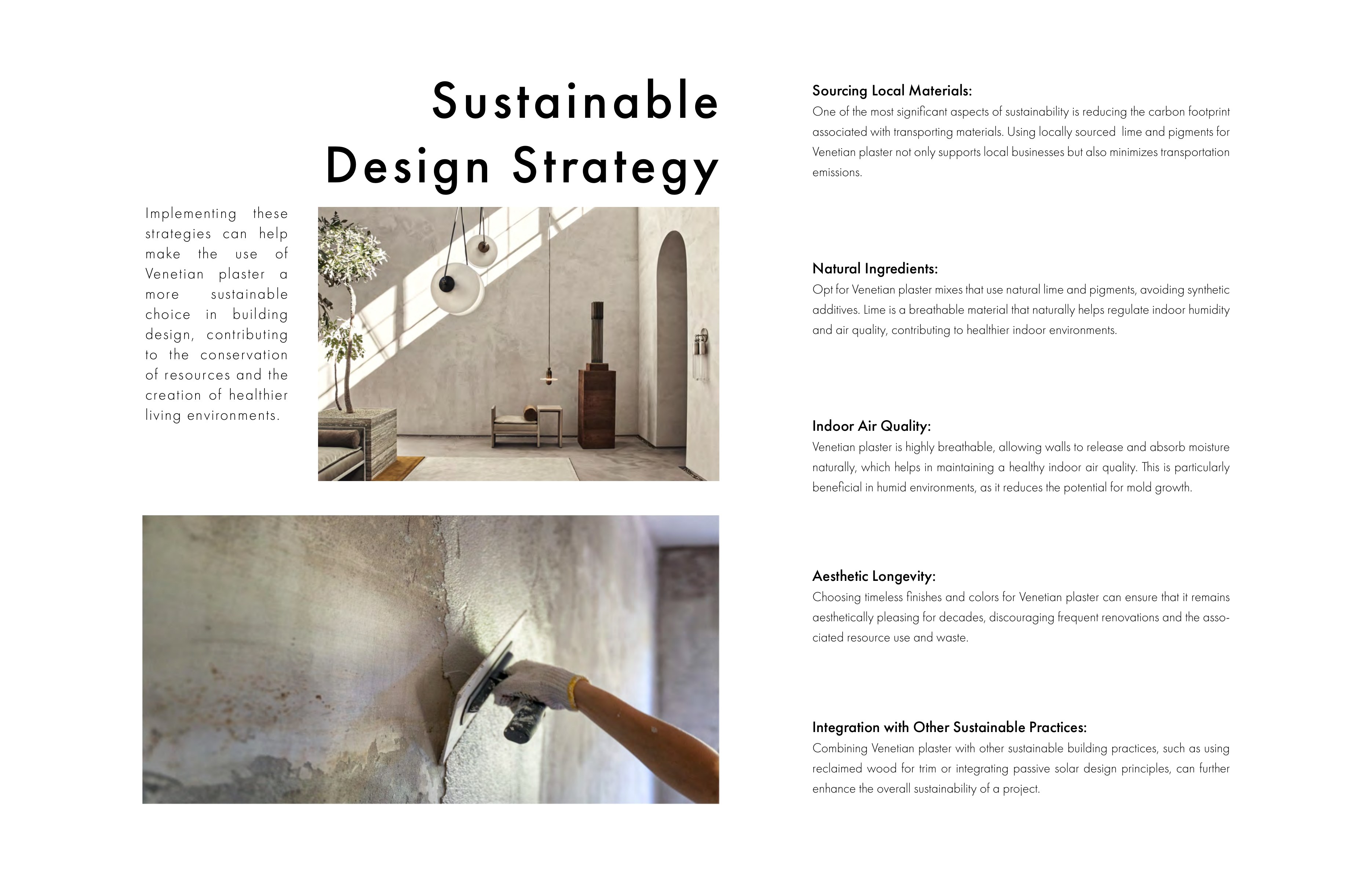Venetian plaster sustainable design strategy