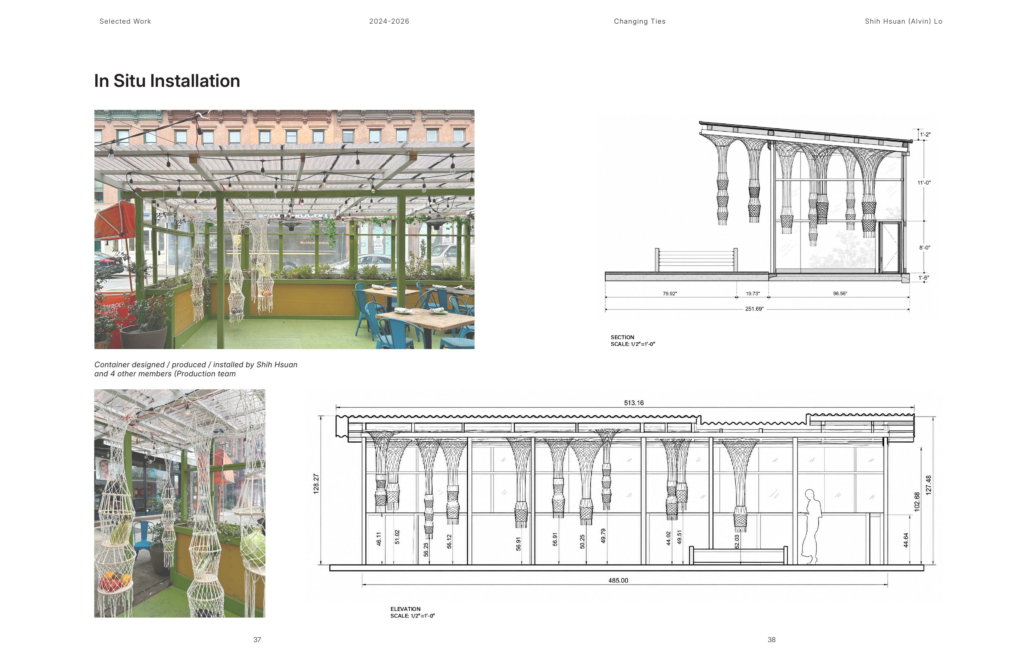 Changing Ties in-situ installation with section and elevation drawings