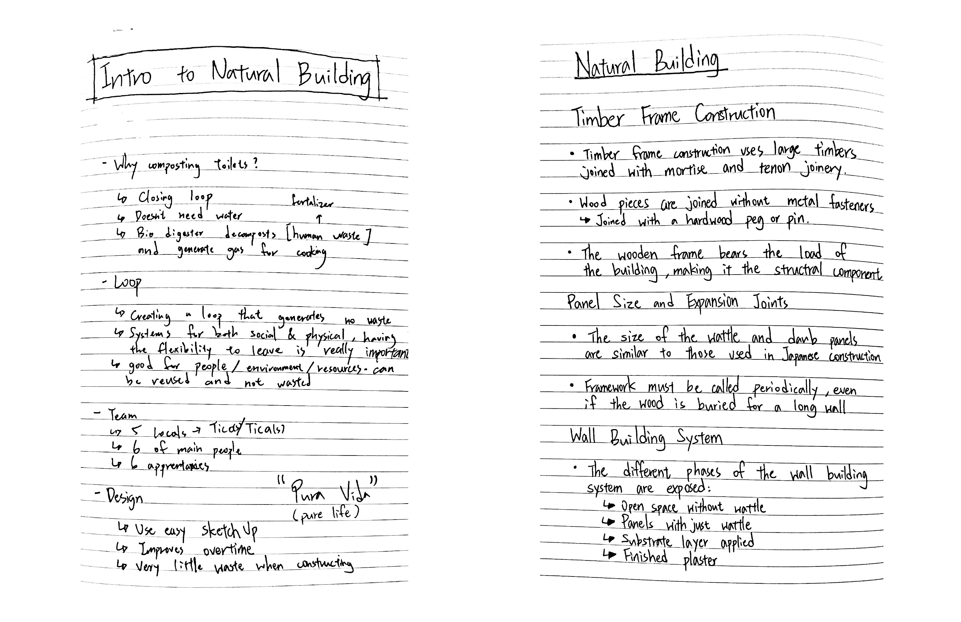 Natural building course notes, page 2