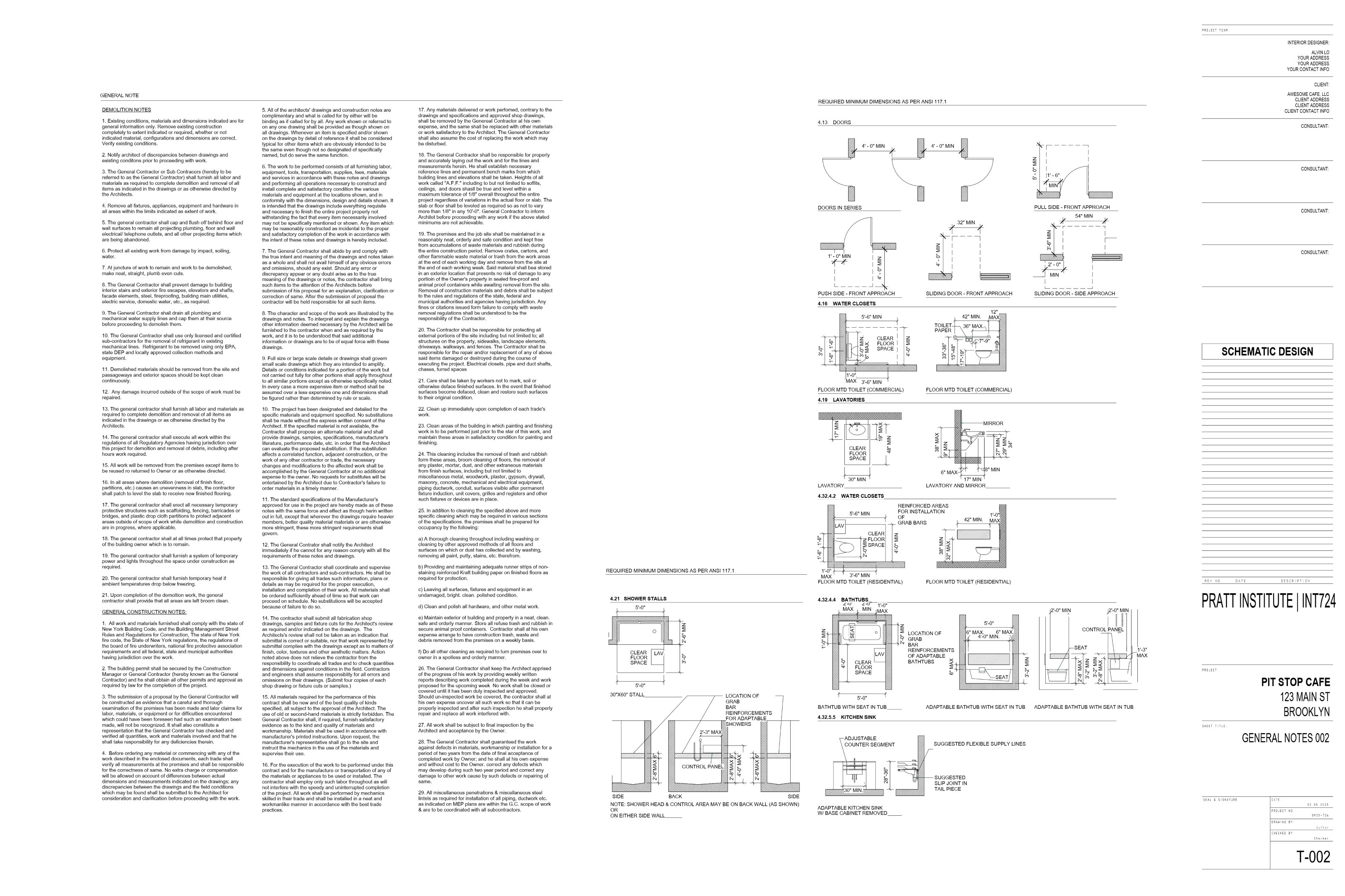 Revit Work Samples drawing set page 3
