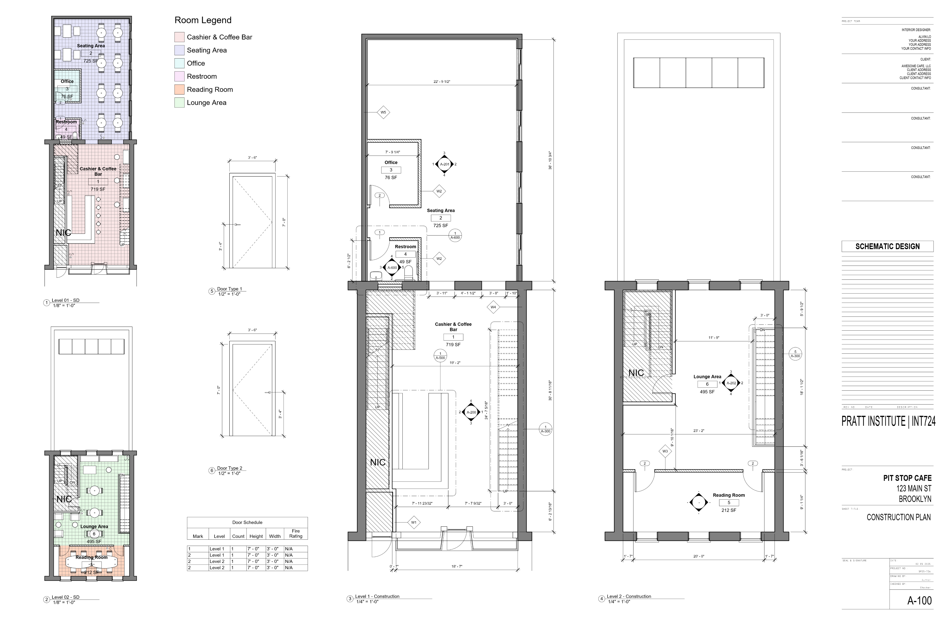 Revit Work Samples drawing set page 4