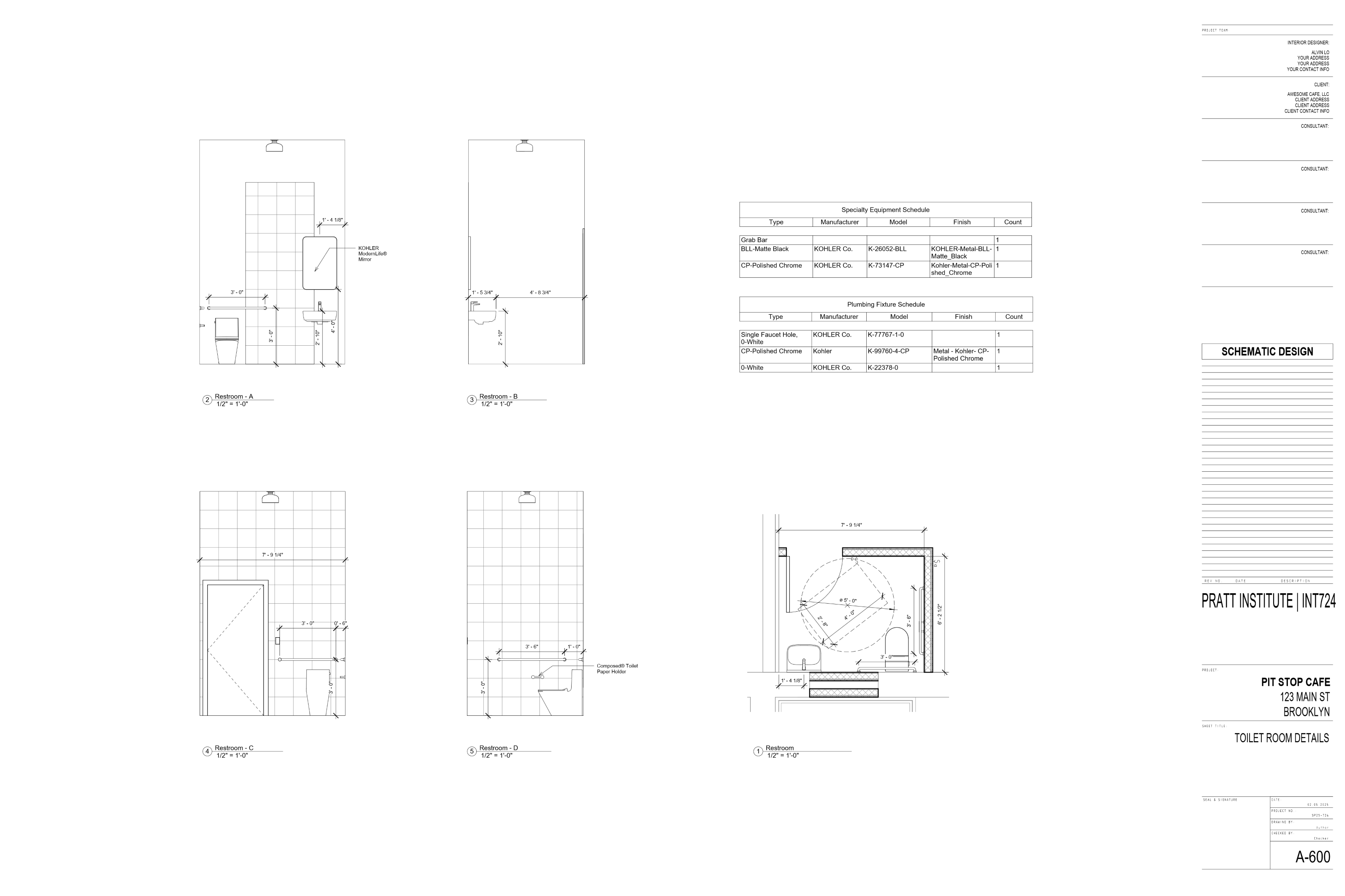 Revit Work Samples drawing set page 16